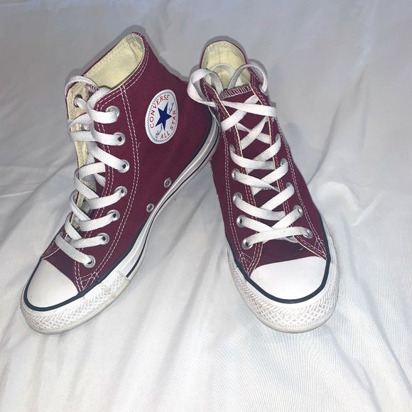 Converse Shoes - High Top Maroon Converse